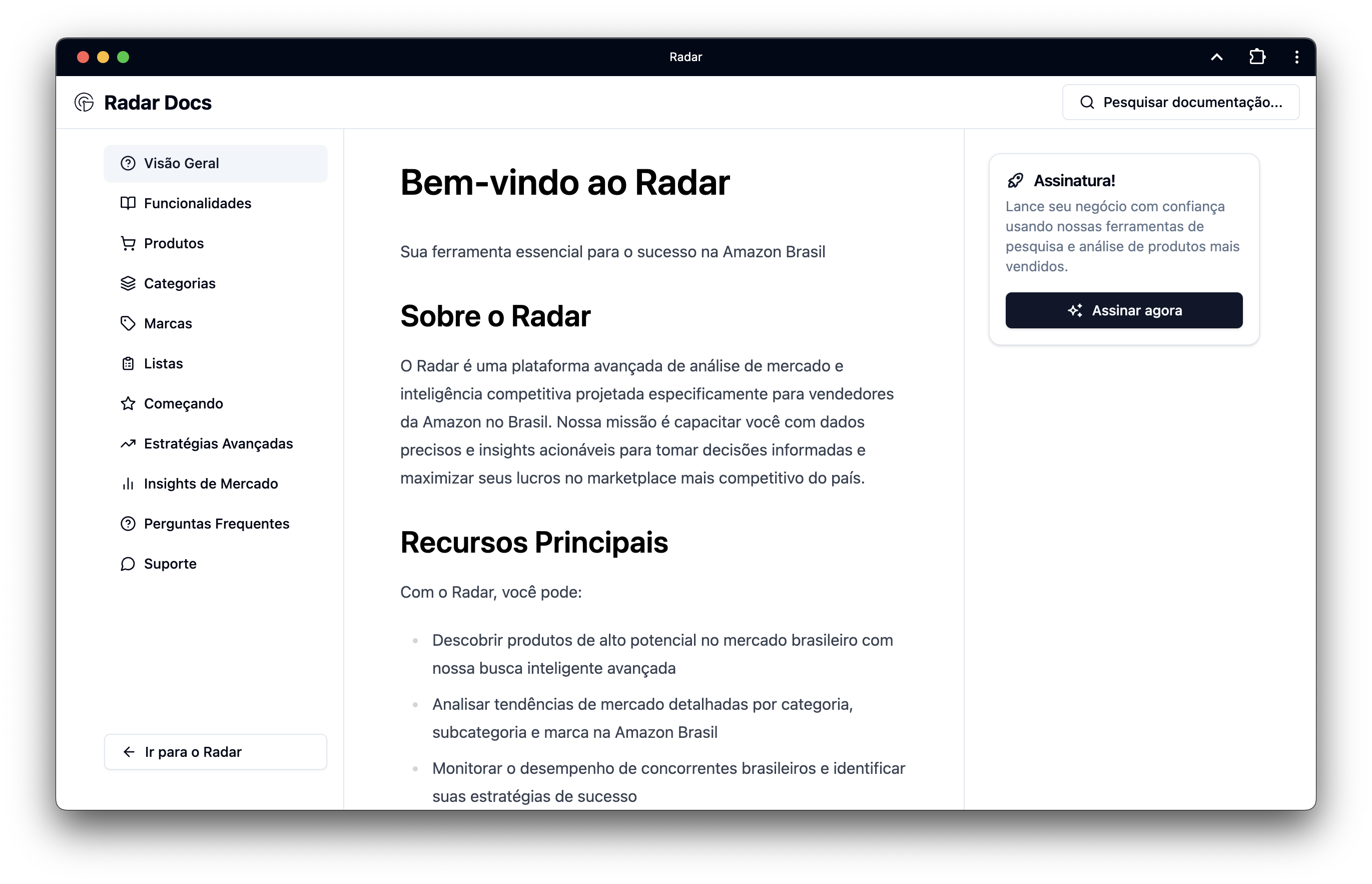 Assistente Radar